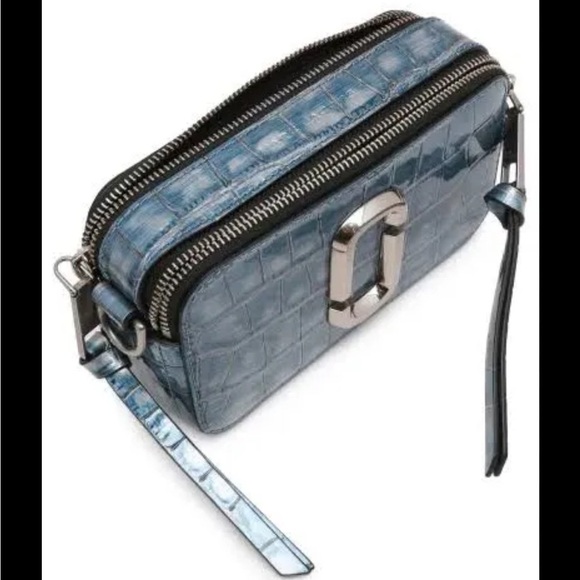 Marc Jacobs Blue Croc-Embossed Crossbody Bag - Picture 7 of 16
